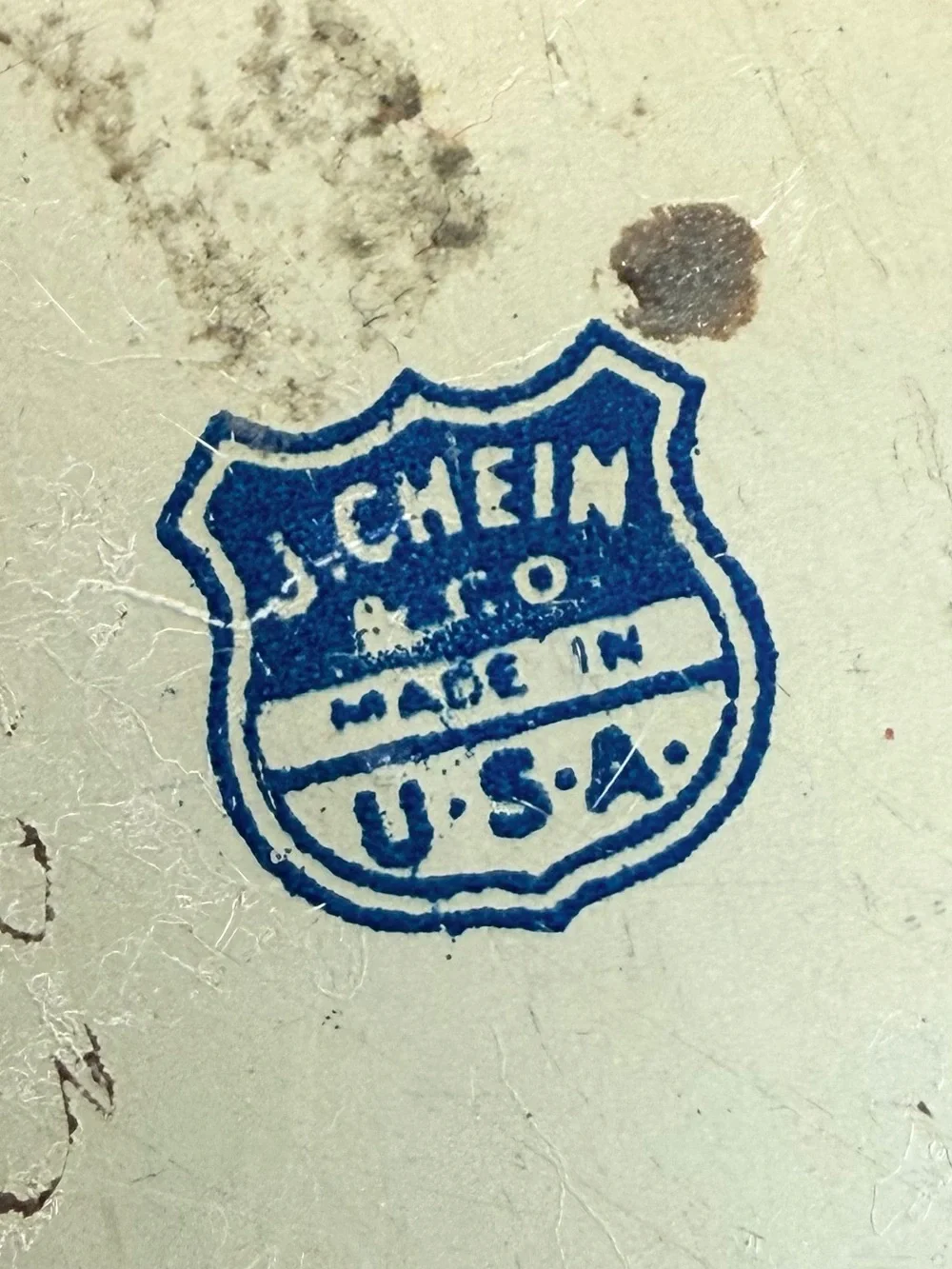 (VTG) J. CHEIN & CO • Tin Litho Mechanical Dime Register Coin Bank Made in USA